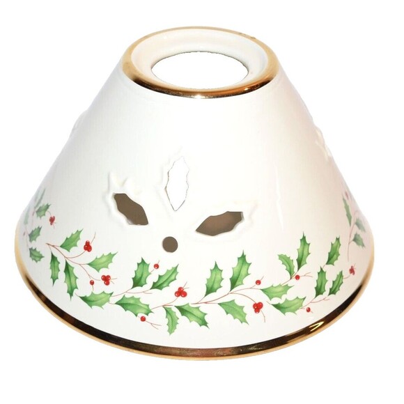 Lenox Holiday Votive Holly Berry Candle Shade Tea Light 6" tall replacement - Picture 1 of 13